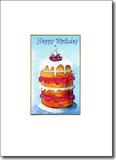 Birthday Cake handmade card image