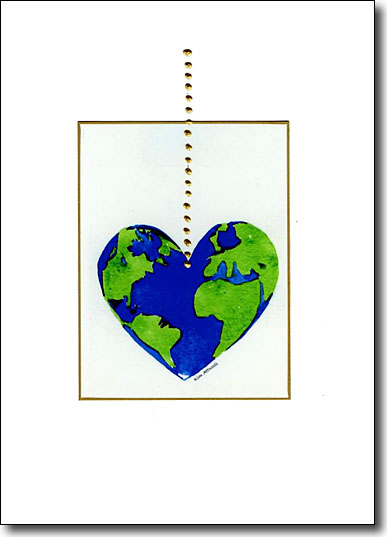 Earth Heart handmade card