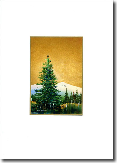 Holiday Tree on Gold image