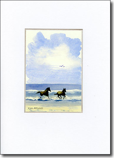 Horses in Surf image