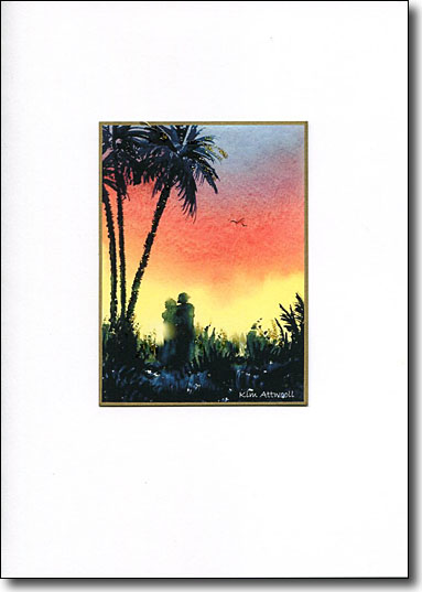 Palm Sunset Couple image