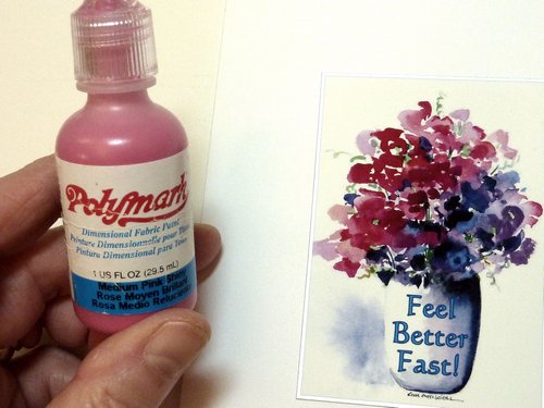 fabric paint, make your own cards