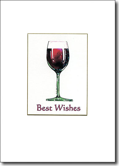 Red Wine Best Wishes handmade card