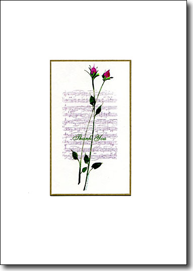 Roses Music Thank You card