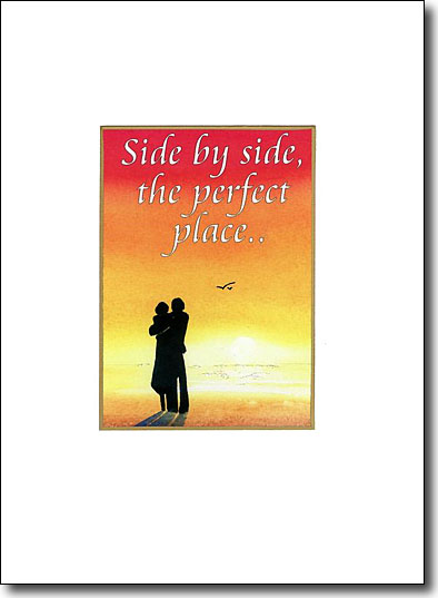 Sunset Couple Side by Side Quote handmade card