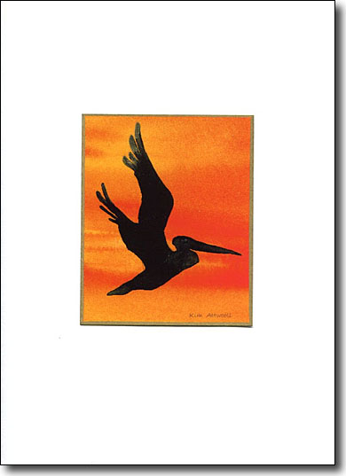 Sunset Pelican image