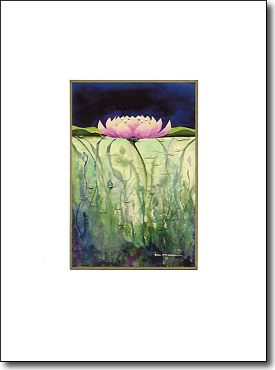 Under Water Lily handmade card
