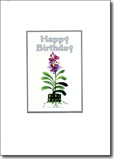 Vanda Orchid Happy Birthday image