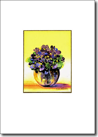 Violets in Bowl image