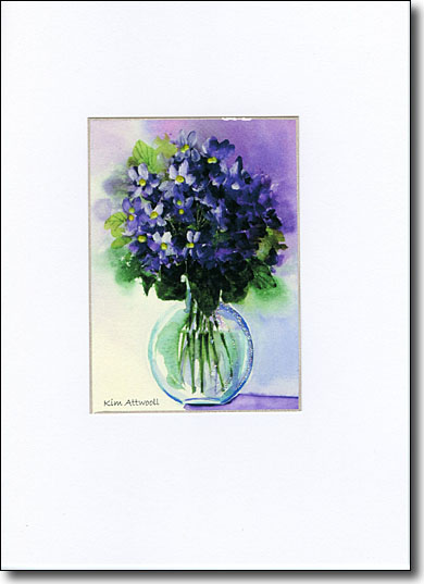 Violets in Vase image