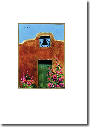 Handmade card of Adobe Church Bell