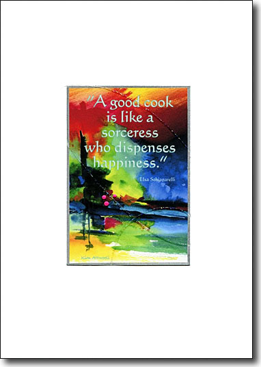 A Good Cook is Like a Sorceress handmade card