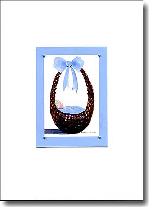 Baby in Blue Basket image