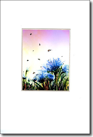 Bees and Cornflowers image