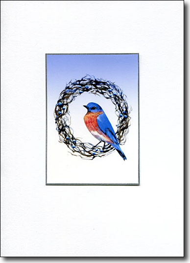 Bluebird on Grape Wreath image