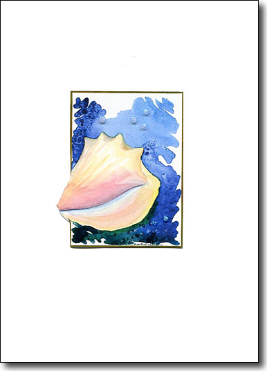 Cutout Conch handmade card