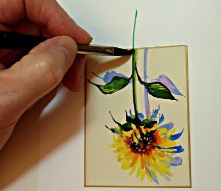 flower stem image, handmade cards, embellishing images