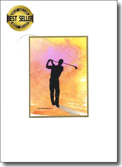 Happy Father's Day Golfer on Gold image