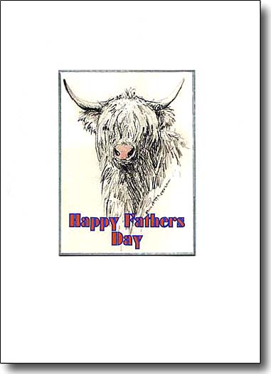 Happy Father's Day Highland Cow image