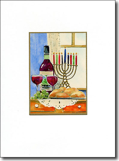 Menorah and Wine image