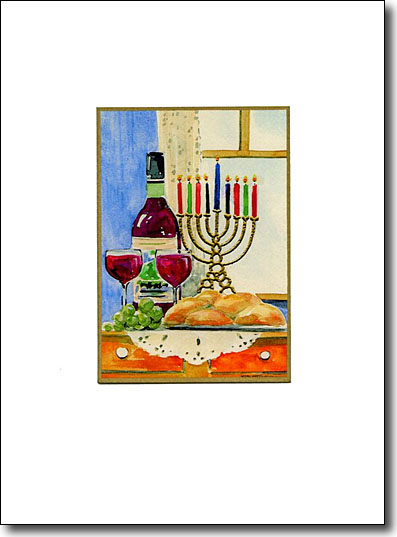 Menorah and Wine image
