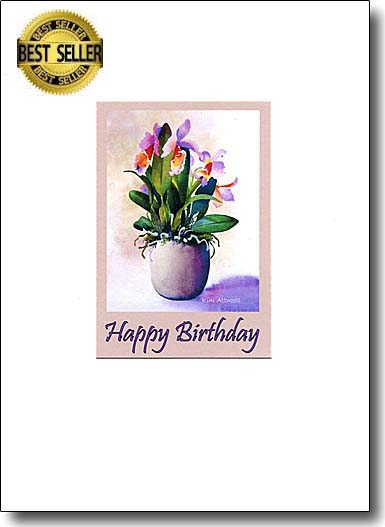 Orchids Happy Birthday image