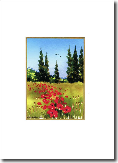 Poppies and Poplars image
