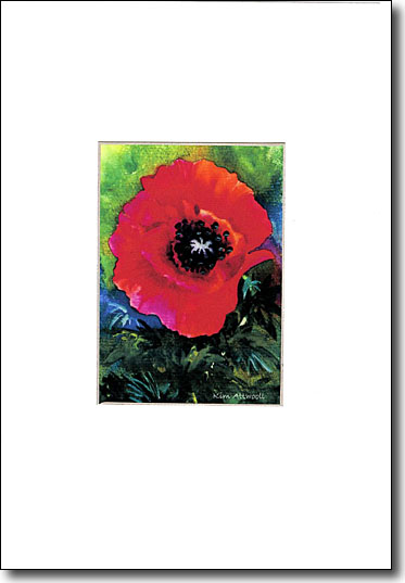 Poppy Head on Green image