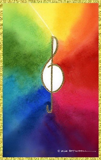 treble clef image, free downloadable cards