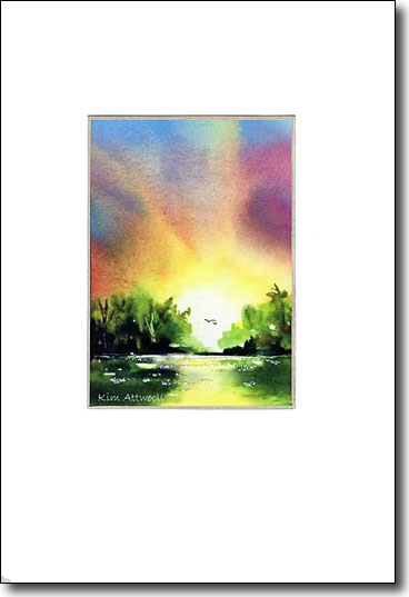 River Dawn handmade card