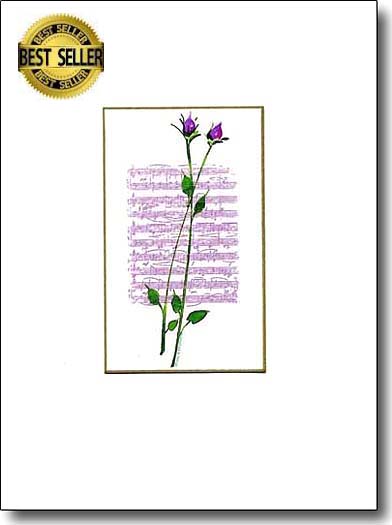 Roses Music handmade card