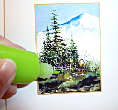 homemade cards, fabric paint