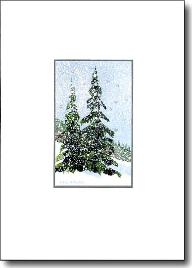 Firs in Snow image