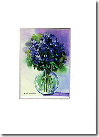 Violets in Vase image