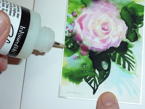 how to paint water drops, homemade greeting cards