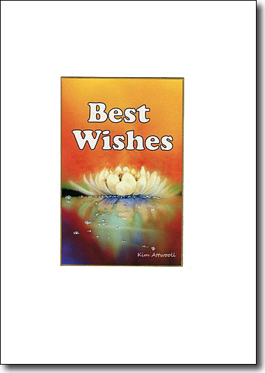 White Lily on Gold Best Wishes image