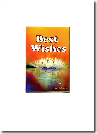 Waterlily on Gold Best Wishes